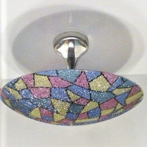 BX60 - Vintage STAINED GLASS LIGHT FIXTURE Vintage Light Fixture Ceiling Light